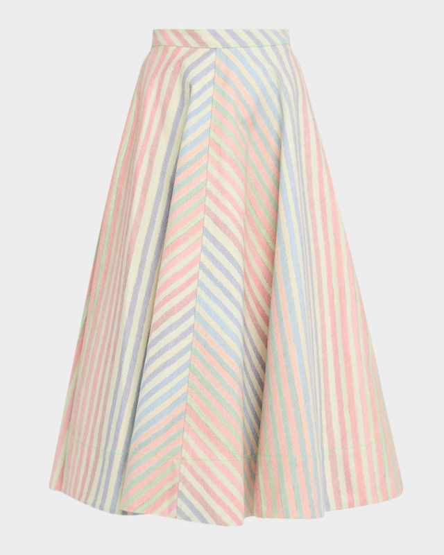Crayon Stripe Circle Skirt